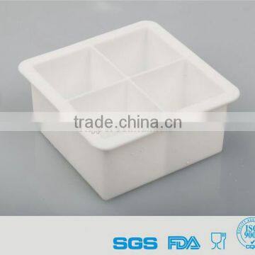 White 2 inch Extra Large Silicone Ice Cube Tray