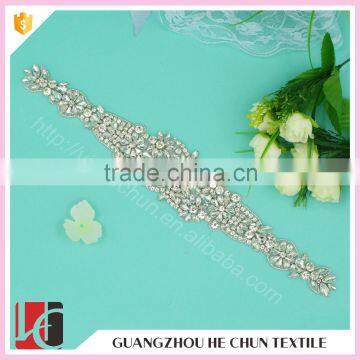 HC-3455 Hechun OEM Design Hot Fix Crystal Bead Sequin Applique for Hat