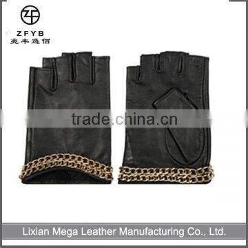 Wholesale ladies 2015 Fashion leather fingerless driving gloves                        
                                                Quality Choice