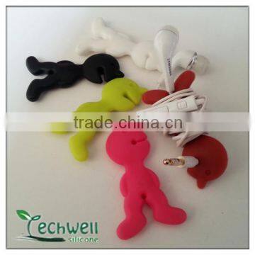 EW-003 non stick human shape silicone earphone winder