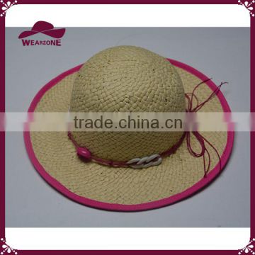 100% paper straw hat wide brim hat with band