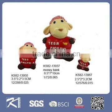 Russia Polyresin sheep for 2015 souvenir new year sale