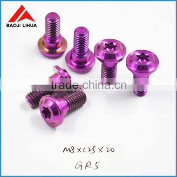 GR5 M6 M8 Titanium Screw Colorful Anodized photo-2