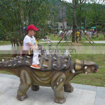 Life-size robotic simulation walking dinosaur model