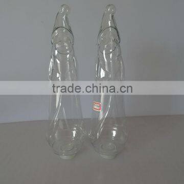 clear plastic Santa Claus shaped jars for Christmas candy packing