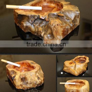 Creative Features wood ashtray hot selling fir root ashtray