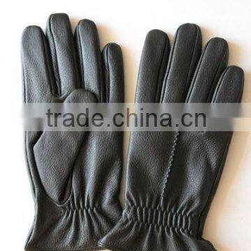 classic deer leather gloves with cashmere lining for winter