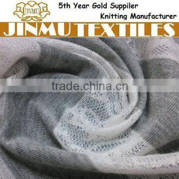 JINMU textiles Heather Grey/White Yarn Dyed Single Knit Jacquard Fabric For Ladies