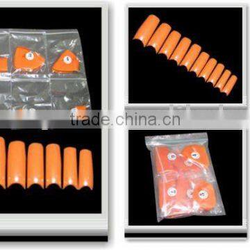 500 Orange FRENCH FALSE ACRYLIC NAIL ART TIPS GEL MAKEUP