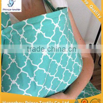 Cute Cotton Teal Blue Gerometric Breast Feeding Nursing Covers