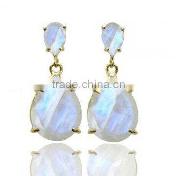 The Gopali Jeweller Designer Rainbow Moonstone Gemstone Earring