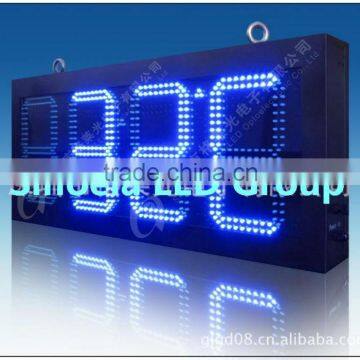 GPS control green LED time&temperature sign