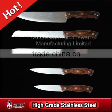 SS420 blade full tang steel cooking cutters