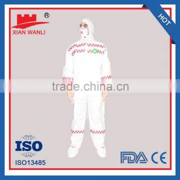 Disposable bound seam hooded clothing (Ebola Protective Suit)