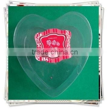 Clear Plastic PVC heart chocolate box with plastic tray