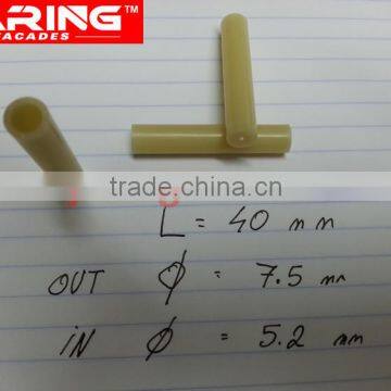 plastic sleeve,abs tube for flange pin with ring in the marble wall fixings