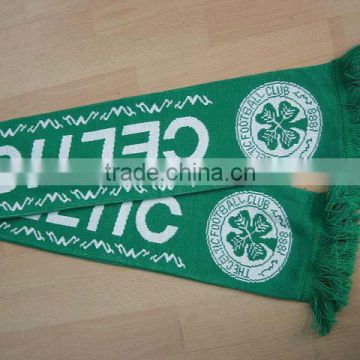 soccer scarf,100% acrylic scarf/ tatting scarf