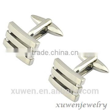 fashion silver tone suits and shirts 316l stainless steel cufflink findings