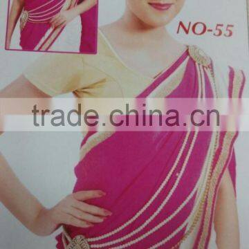 Fashionable Rhinestone/Pearl Sari Metal Belt