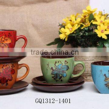 High Quality Ceramic Reaction Coffee Mug Ceramic Cup & Saucer
