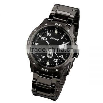 INFANTRY 2015 Men's Black Stainless Steel Cheap Military Watch