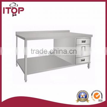 itop stainless steel kitchen working table with 4 drawer                        
                                                Quality Choice