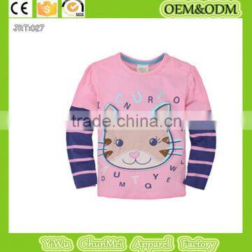Children Kids Long Sleeve t Shirt Girl t Shirts Spring Tops Tee Boys and Girls t Shirt New Green Pure Color t Shirt photo-2