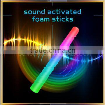 New Design Sound Activated LED Foam Stick, Promotional LED Foam Stick with sound Activated