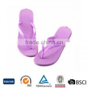 2016 Summer Footwear Customized Brand Promotion Ladies Purple Color Slipper for Women's Size photo-2