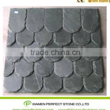 curved slate tile green color slate roofing tile