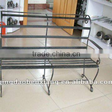 BX wrought iron garden bench