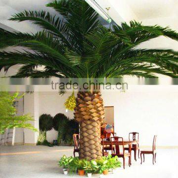 Without pots Straight indoor glazed steel rod coconut tree large artificial plants customize coconut tree