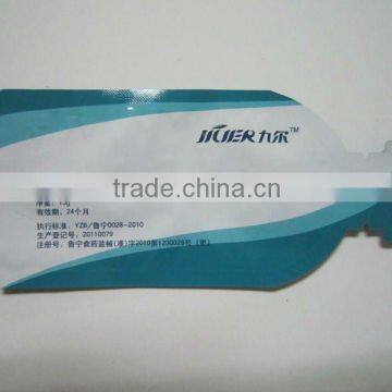 irregular shape aluminum foil packing pouch for medicine