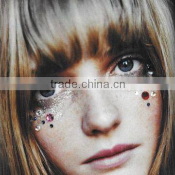 OEM Custom Radiant Temporary Self-adhesive Makeup Rhinestone Crystal Face Jewels Sticker Eye Jewels on Sticker Factory photo-6