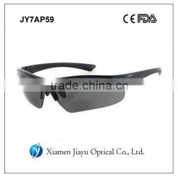 Bifocal lens half frame sport sunglasses