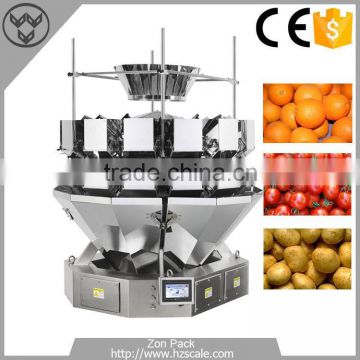 ZH-AU 14 Fruits Multihead Weigher Vegetables Weighing Scale