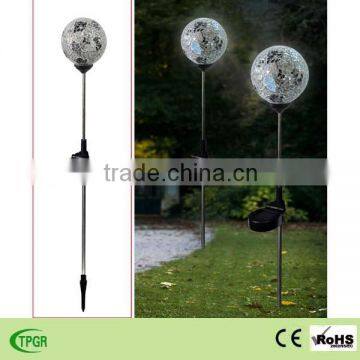 mosaic glass ball solar garden stake light for home outdoor decoration