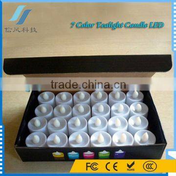 7 Color Battery Operated LED Tealight Candle LED Nightlight for Christmas Decoration photo-6