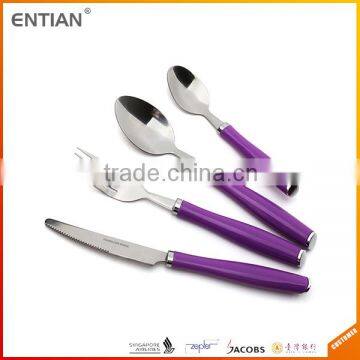 Plastic Handle Stainless Flatware, Stainless Steel Cutlery Set 24 Pieces, Plastic Handle Cutlery Set photo-2