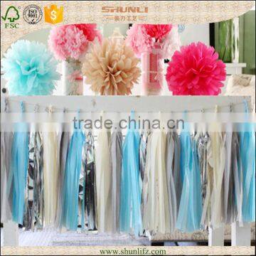 GOLD tissue paper tassel for party decoration,wedding decoration