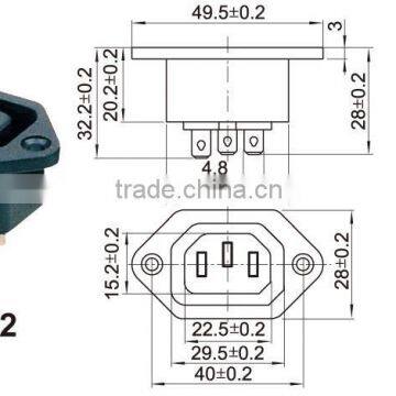 IEC Certificated Abs Universal Power Extension Socket,High Quality Female dc Power Jack,dvi Mini dc Power Connector photo-2