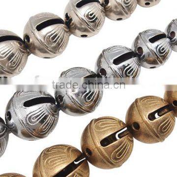 Sleigh Bell With Leather Strap Handing on the Door for Christmas Decoration