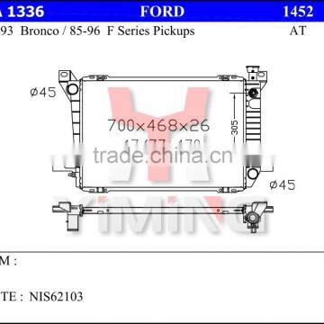 radiator for Fordd 85-93 bronco, 85-96 f series pickup, AT ,26mm
