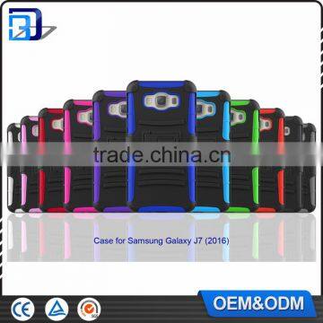 2016 New Outdoor Heavy Duty 3 in 1 Belt Clip Cell Phone Case For SamSung Galaxy J7 (2016) J710 PC Silicone Armor Kickstand Cover photo-2