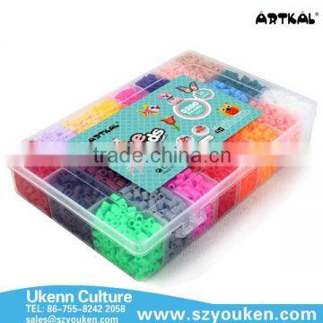 mid S-5MM 5200 pcs fuse perler beads/box, 24colors ironing paper jewelry set