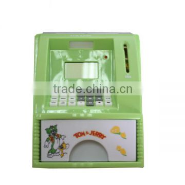 plastic money holder ATM bank for kids coin bank