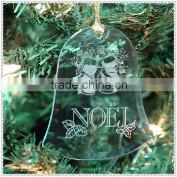 Hanging Glass Bell Shaped Ornaments For Tree Decoration