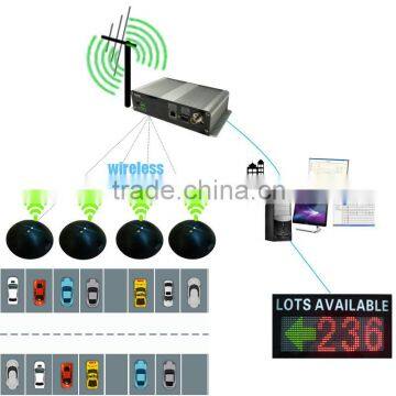 Rosim parking solution includes wireless car parking space sensor and collector for open air parking