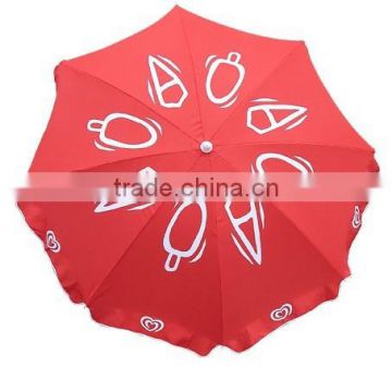 1.8M polyester alum pole cheap red umbrella