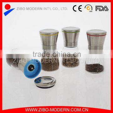 Wholesale Spice Mill Glass Pepper Mill With Stainless Steel Lid photo-2
